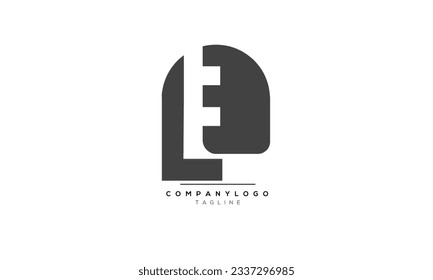 Alphabet letters Initials Monogram logo LE, LE INITIAL, LE letter