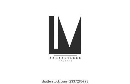 Alphabet letters Initials Monogram logo LV, LV INITIAL, LV letter