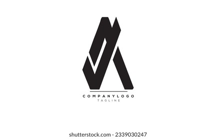 Alphabet letters Initials Monogram logo AV, AV INITIAL, AV letter
