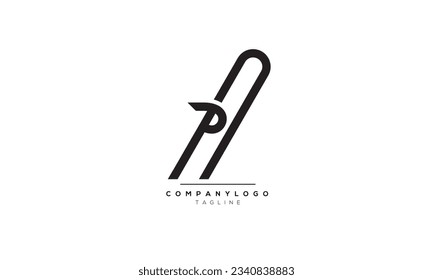 Alphabet letters Initial Monogram Logo PA, PA INITIAL, PA-Brief