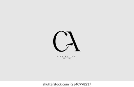 Alphabet letters Initials Monogram logo CA AC C A