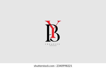 Alphabet letters Initial Monogram Logo BY YB Y