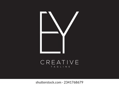 Alphabet letters Initials Monogram logo EY, YE, Y and E