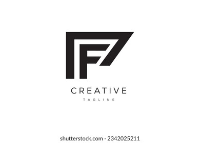 Letras alfabéticas Iniciales Logotipo Monograma PF LOGO