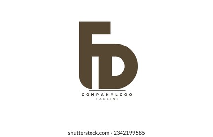 Alphabet letters Initials Monogram logo FD,FD  INITIAL,FD  letter