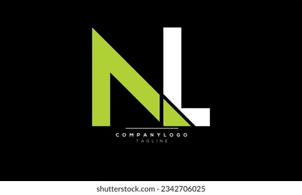 Alphabet letters Initials Monogram logo AL,NL,AL,NL  INITIAL,AL,NL  letter