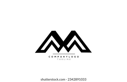 Alphabet letters Initial Monogram logo M, M INITIAL, M letter