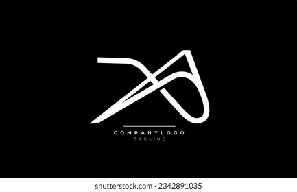 Alphabet letters Initials Monogram logo AX, AX INITIAL, AX letter