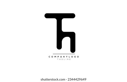 Alphabet letters Initials Monogram logo TH, TH INITIAL, TH letter