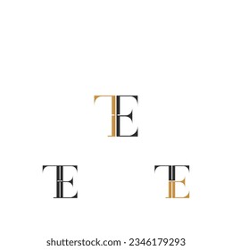 Alphabet letters Initial Monogram Logo ET TE