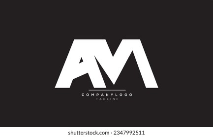 Letras alfabéticas Iniciales Monograma AM,AM INITIAL,AM letra