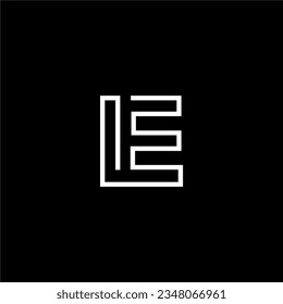 Alphabet letters Initials Monogram logo EL LE E L Vector luxury design