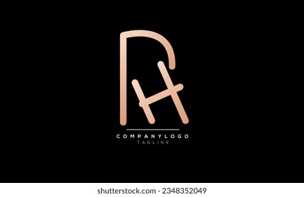Alphabet letters Initials Monogram logo PH, PH INITIAL, PH letter