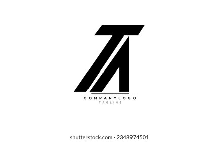 Alphabet letters Initial Monogram Logo TA, TA INITIAL, TA Letter