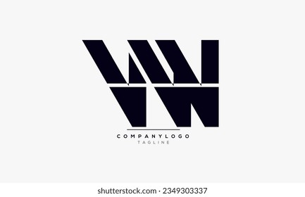 Alphabet letters Initials Monogram logo VW, VW INITIAL, WW letter