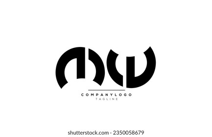 Alphabet letters Initials Monogram logo MW, MW INITIAL, MW letter