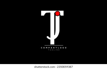 Letras alfabéticas Logo del Monograma TJ, TJ INITIAL, letra TJ