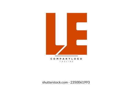 Alphabet letters Initials Monogram logo LE, LE INITIAL, LE letter