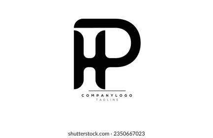 Alphabet letters Initials Monogram logo HP,HP  INITIAL,HP  letter