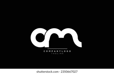 Alphabet letters Initials Monogram logo AM,AM  INITIAL,AM  letter