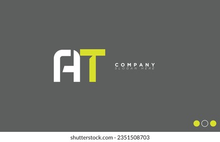AT Alphabet letters Initial Monogram Logo TA, A und T