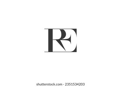 Alphabet letters Initials Monogram logo ER, RE, E and R