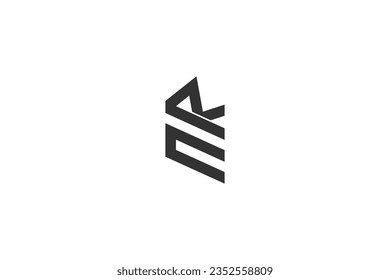 Alphabet letters Initials Monogram logo ER RE