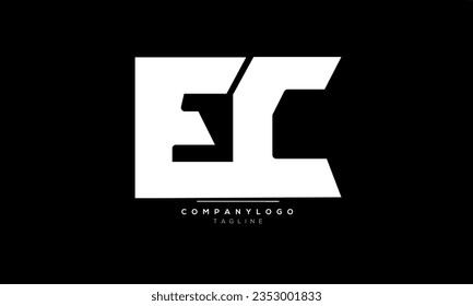 Alphabet letters Initials Monogram logo EC, EC INITIAL, EC letter