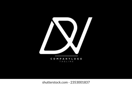 Alphabet letters Initials Monogram logo DV, DV INITIAL, DV letter