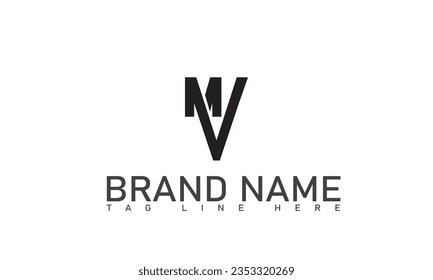 Alphabet letters Initials Monogram logo MV, VM, M and V icon