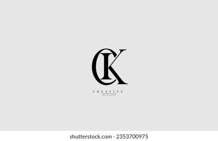  Alphabet letters Initials Monogram logo  CK KC C K