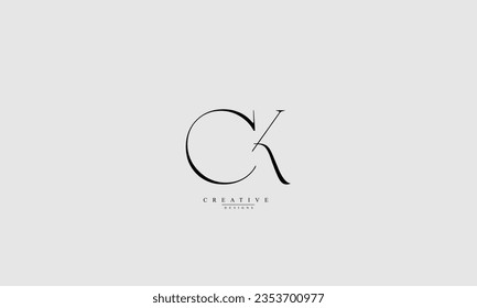  Alphabet letters Initials Monogram logo  CK KC C K