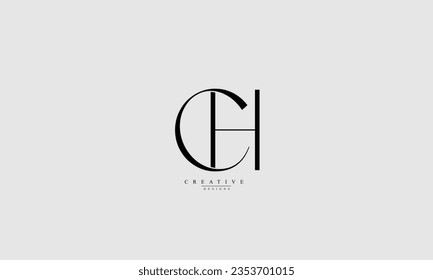  Alphabet letters Initials Monogram logo  CH HC C H
