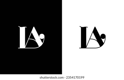 Alphabet letters Initial Monogram Logo LA, L und A