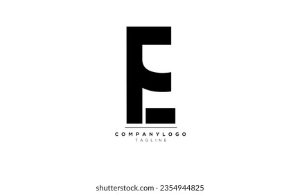 Alphabet letters Initials Monogram logo FE, FE INITIAL, FE letter