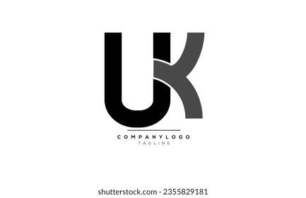 Letras alfabéticas Logo de Iniciales Monograma Reino Unido, INICIAL del Reino Unido, carta del Reino Unido
