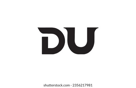 Alphabet letters Initials Monogram logo UD,DU, U and D