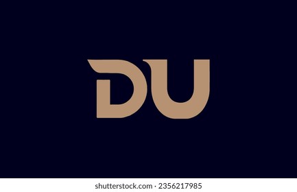 Alphabet letters Initials Monogram logo UD,DU, U and D