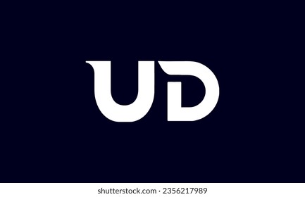 Alphabet letters Initials Monogram logo UD,DU, U and D