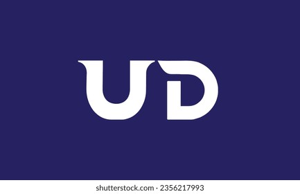 Alphabet letters Initials Monogram logo UD,DU, U and D