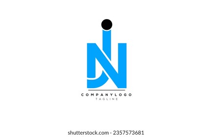 Alphabet letters Initials Monogram logo JN, JN INITIAL, JN letter