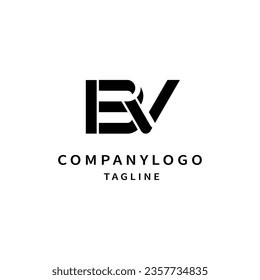 Alphabet letters Initial Monogram Logo BV, BV INITIAL, BV-Brief