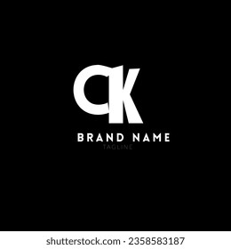 Alphabet letters Initial Monogram Logo, CK, C und K, Alphabet Letters CK minimalistisches Logo-Design in einer einfachen, aber eleganten Schriftart, Einzigartig modern und minimalistisch