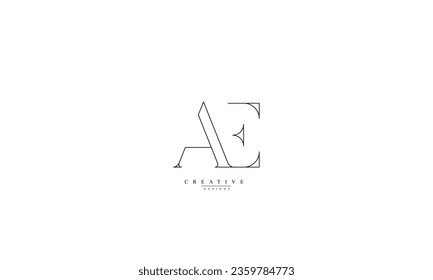 Alphabet letters Initials Monogram logo AE EA A E svg