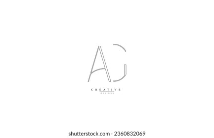 Alphabet letters Initial Monogram Logo AG G A GA