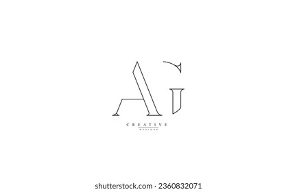 Alphabet letters Initials Monogram logo AG G A GA