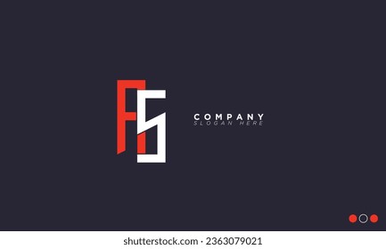 AS Alphabet letters Initial Monogram logo SA, A und S