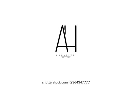 Alphabet letters Initials Monogram logo AH HA A H svg