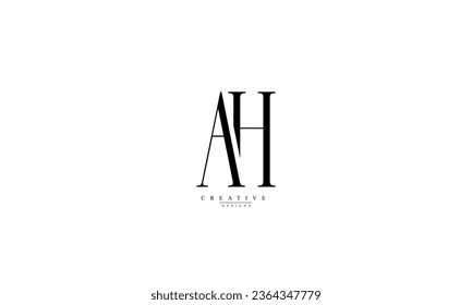 Alphabet letters Initials Monogram logo AH HA A H
