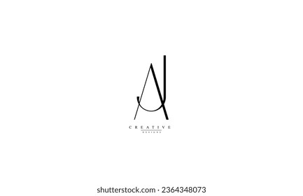 Alphabet letters Initials Monogram logo AJ JA A J